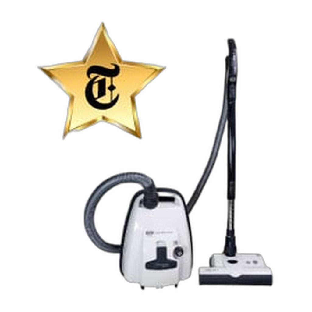 SEBO AIRBELT K3 Premium Canister Vacuum with ET-1 Power Head and Parquet Brush (White)