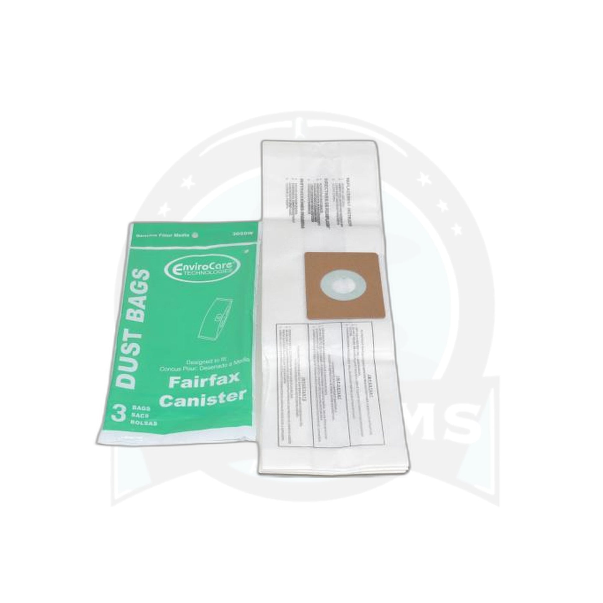 Canister Paper Bags - Fairfax S1 / Johnny Vac CondoLux - 3 Pack - Fits VacuMaid SV100 - Vacumaid