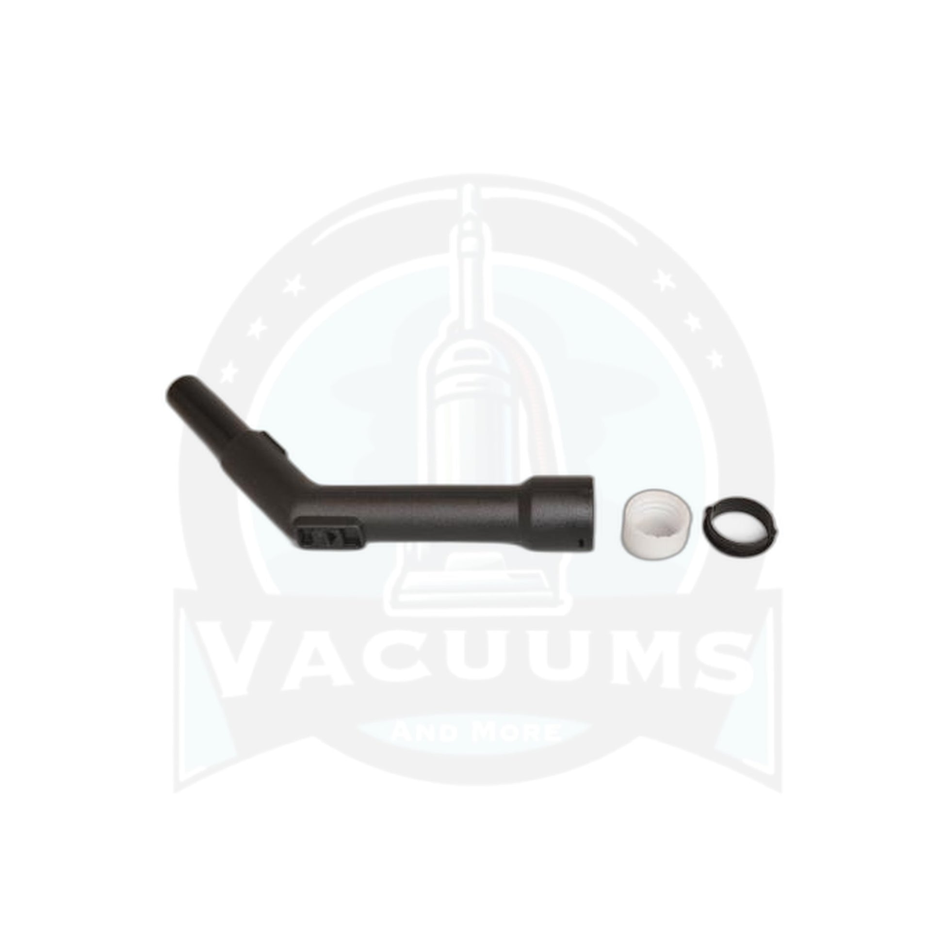 Curved Hose End with Repair Kit, 1-1/4", Black - Vacuums and More