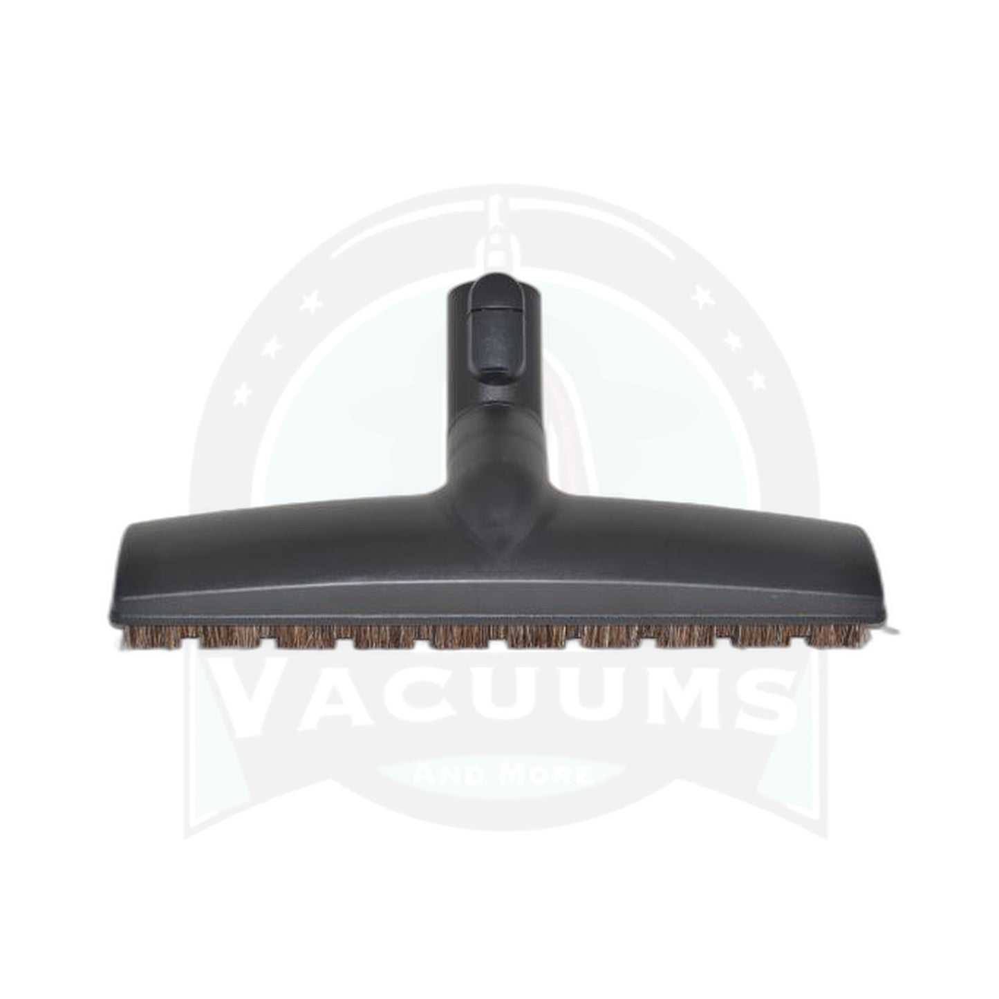 Floor Brush with Button Lock - Miele, 12", Horsehair, with Wheel and Parking Lug, - Miele