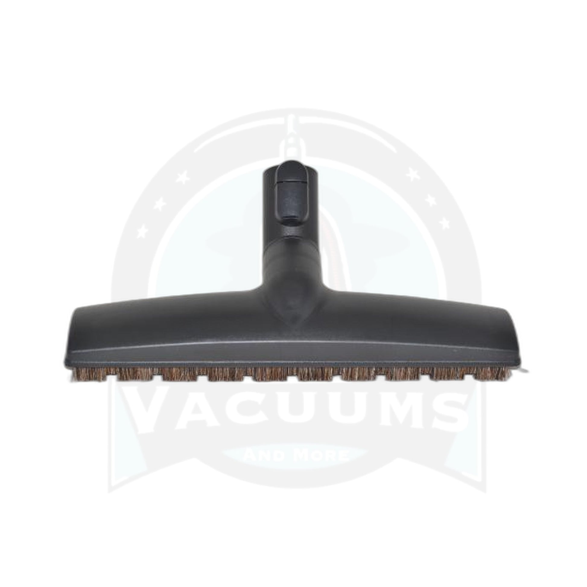 Floor Brush with Button Lock - Miele, 12", Horsehair, with Wheel and Parking Lug, - Miele