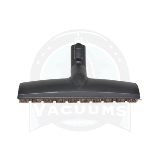 Floor Brush with Button Lock - Miele, 12", Horsehair, with Wheel and Parking Lug,