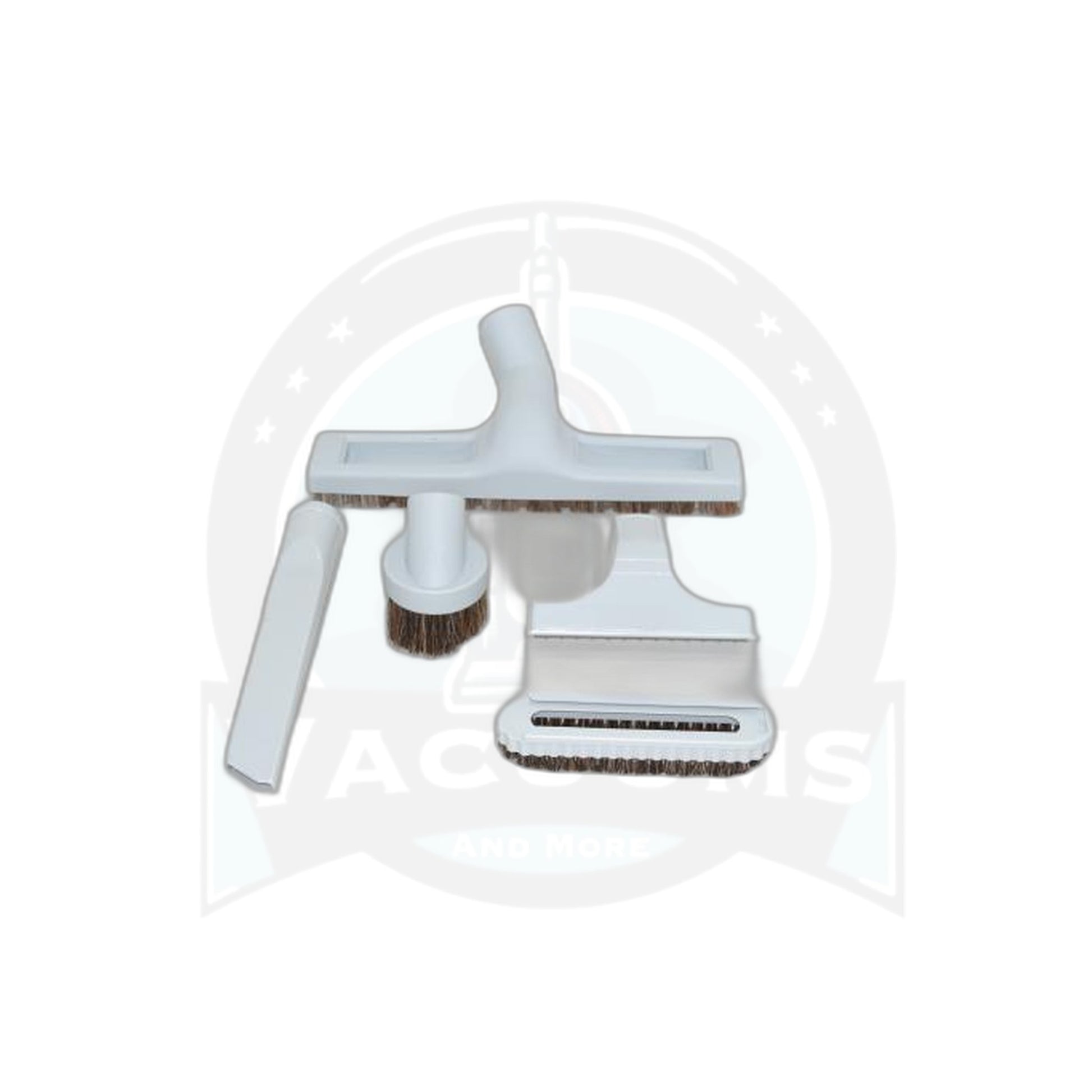 Gray 5-Piece Vacuum Attachment Kit - Floor Brush, Crevice, Dust Brush, Furniture Tool, Slide-On Brush - Vacuums and More