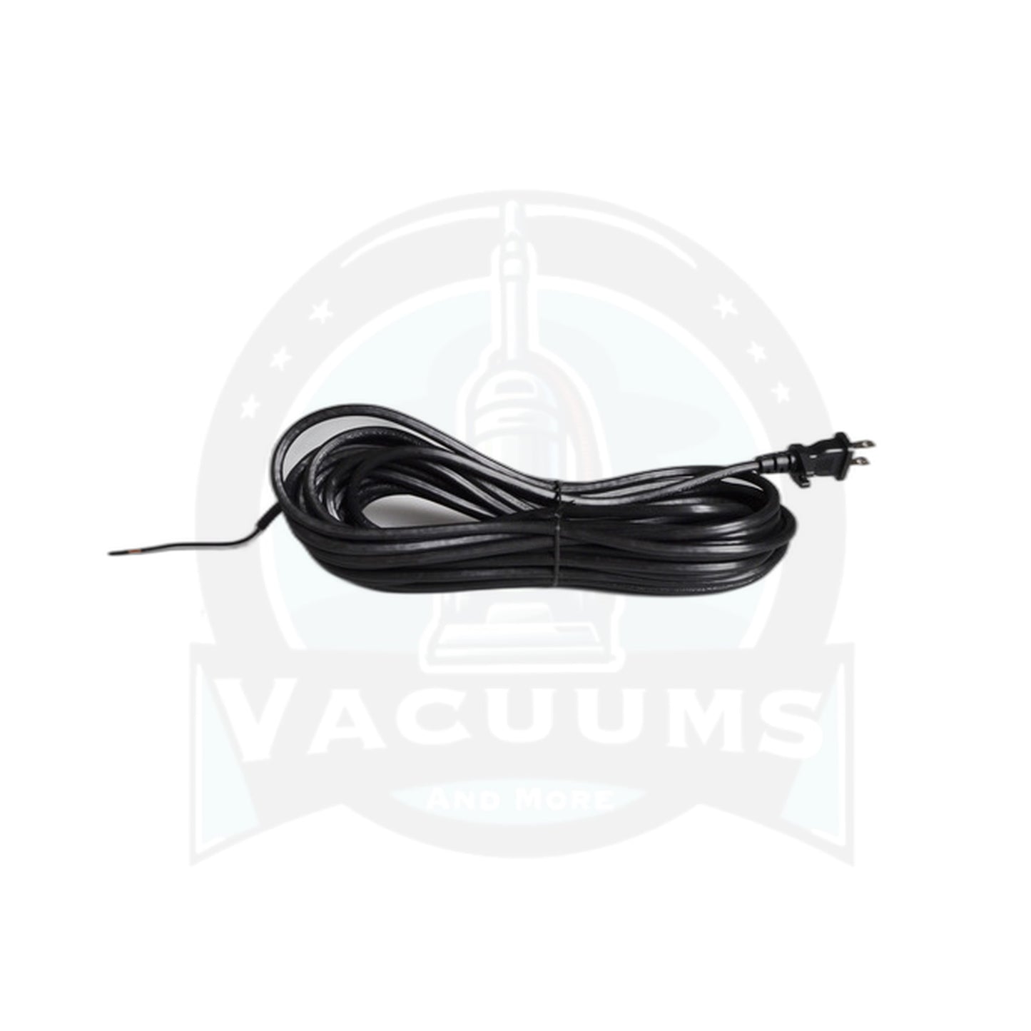 Cord - 50' 17-2 Black Fit All with Grip Male Plug - Vacuums and More