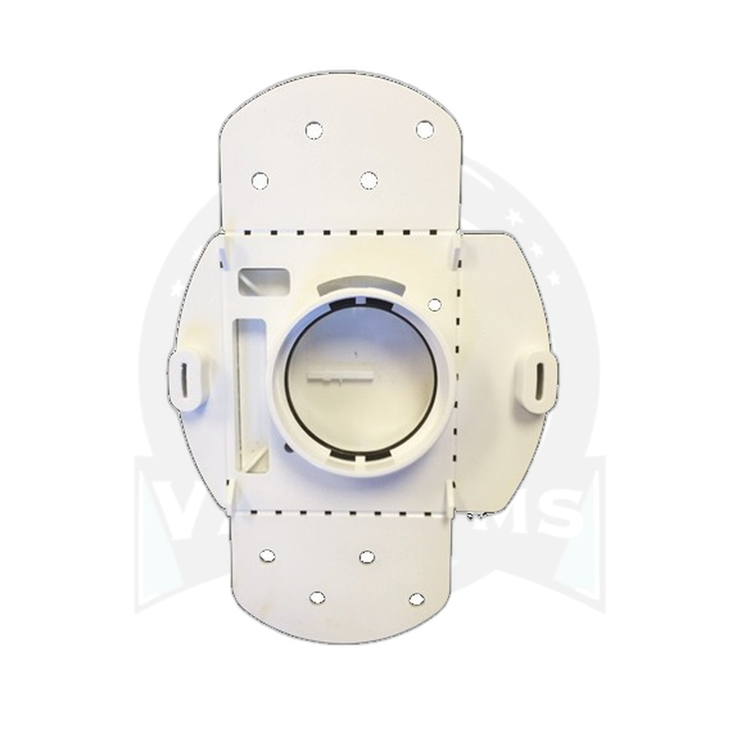 Vex Mounting Plate for Square Central Vacuum Inlet Valves, White