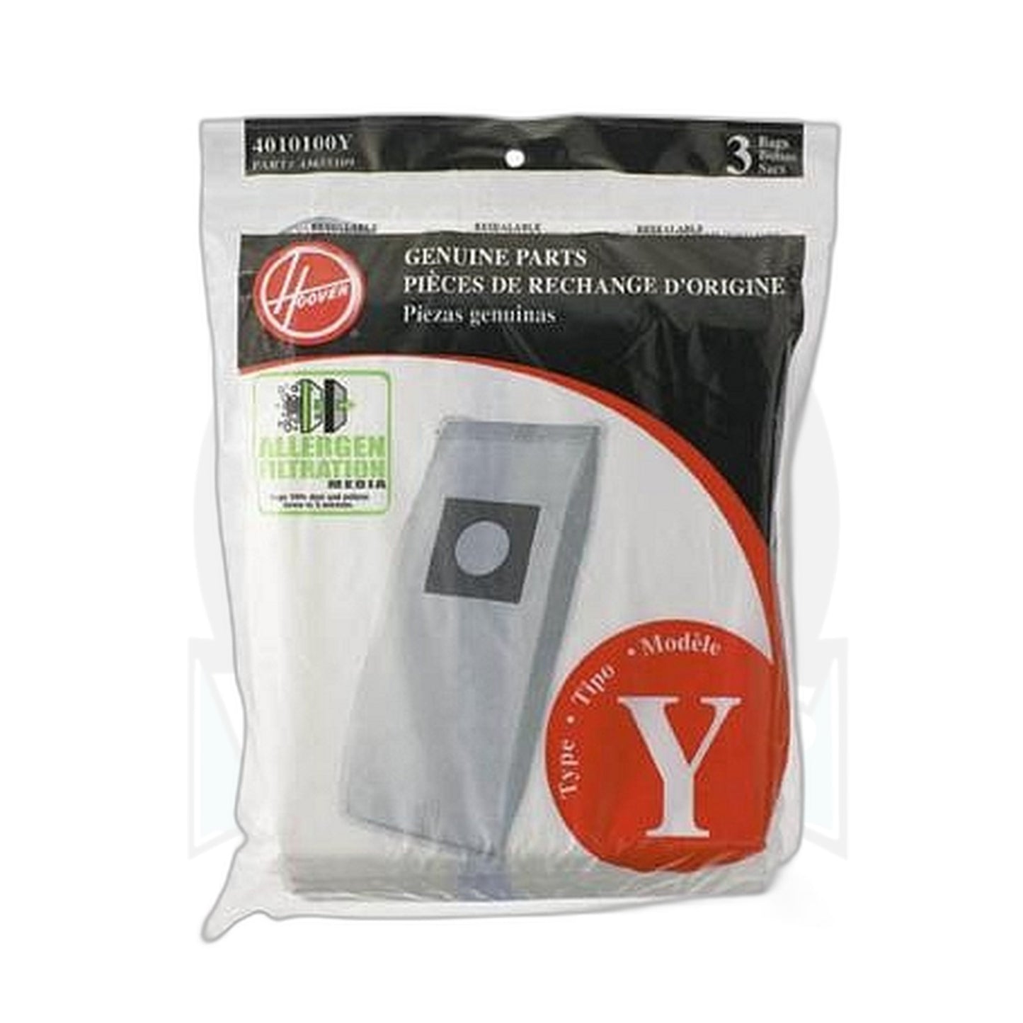 Hoover Type Y or Z Original Allergen Paper Vacuum Bags 3-Pack