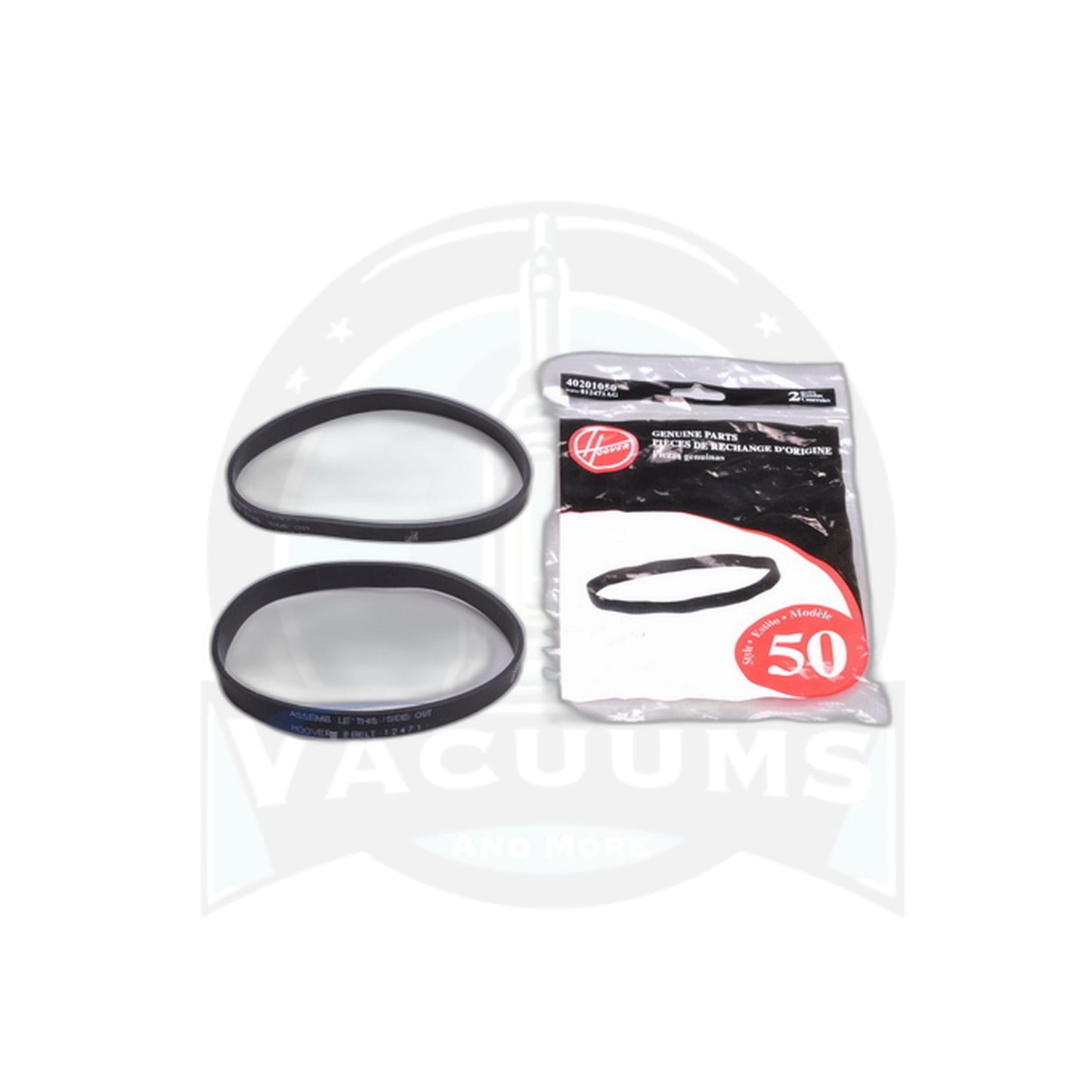 Hoover Dial-A-Matic 1100 Brush Roll Replacement Belts - 2 Pack - Hoover