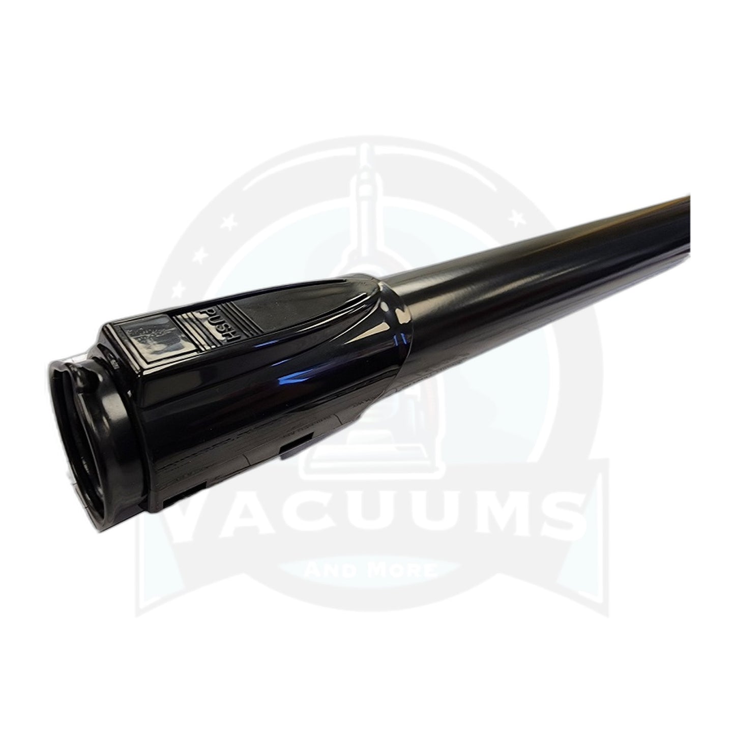 Universal 1-1/4" Black Metal 39" Telescopic Wand, Button-Lock Top, Friction-Fit Bottom