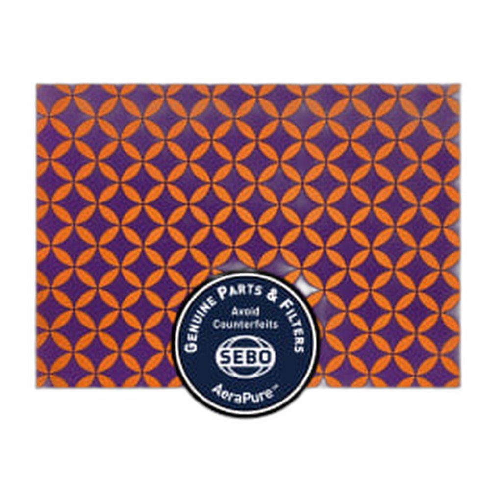 SEBO Textile Exhaust Microfilter for FELIX Premium — Orange and Purple Circles and Diamonds