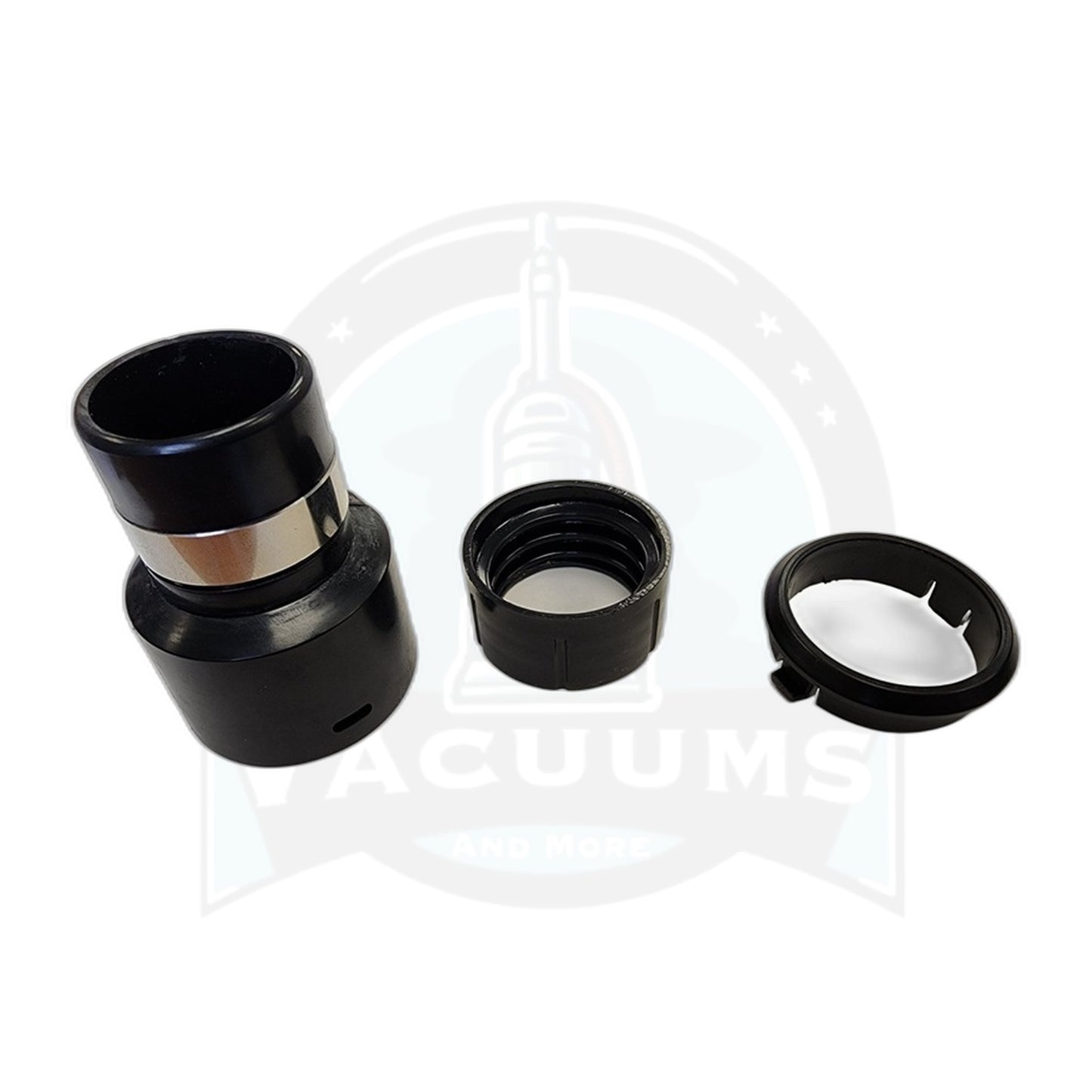 1-1/4" Metal-Banded Swivel CV Hose Cuff, Black, 3-Piece