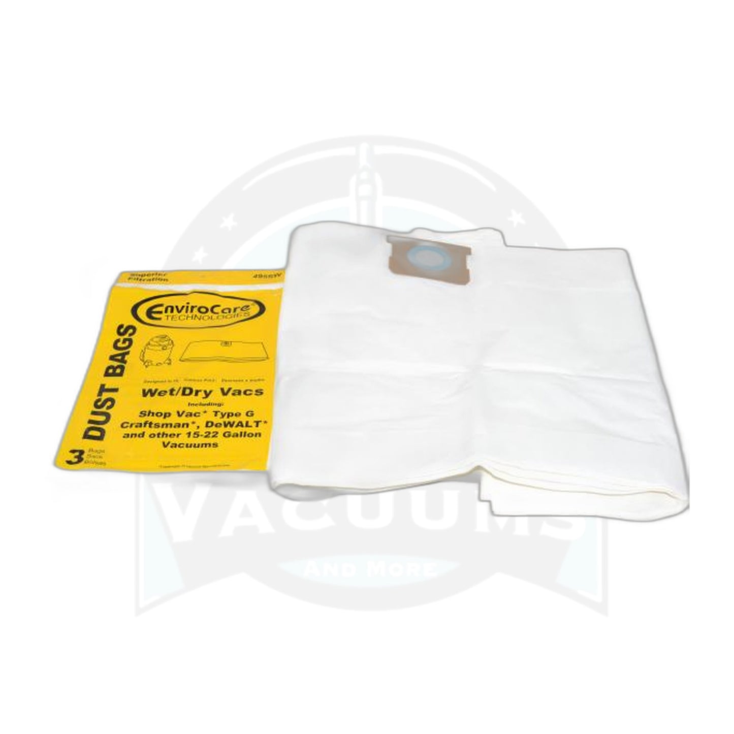 Shop Vacuum Paper Bags - 15–22 Gallon, 3 Pack - Vacuums and More