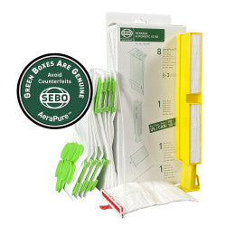 HEPA Service Box X7/X8 (1 piece), 8 bags, HEPA microfilter, exhaust filter, and sealing strip