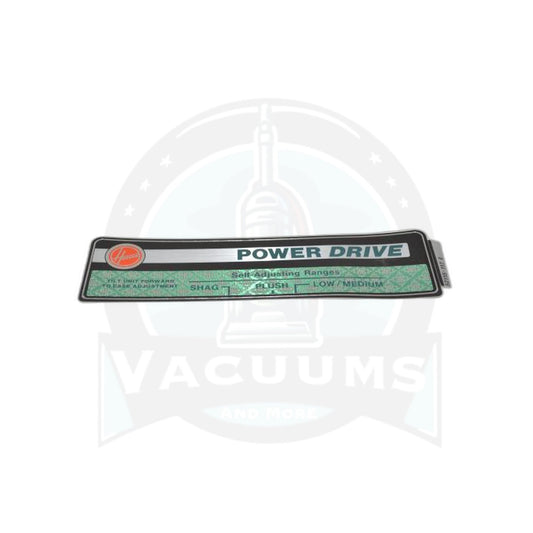 Hood Nameplate (Green) - Hoover - Hoover