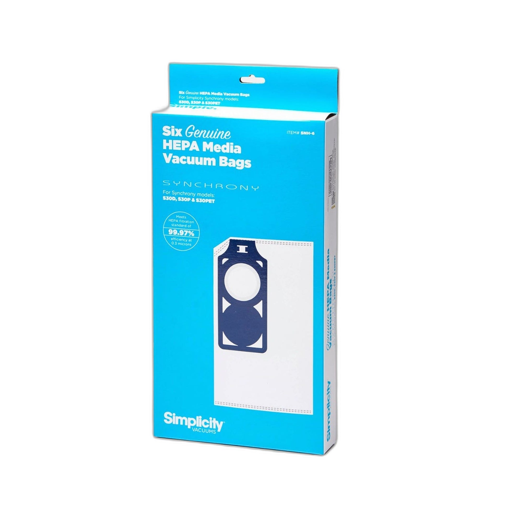 Simplicity Synchrony Type N HEPA Vacuum Bags, 6-Pack