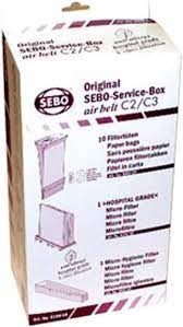 Service Box C (1 piece), 10 paper bags, microfilter, and exhaust filter