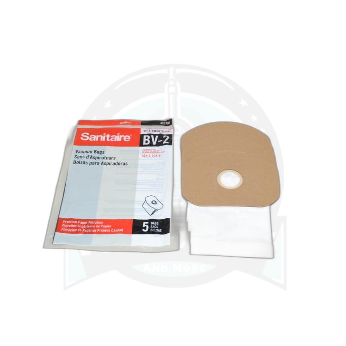 Sanitaire PAPER BAGS- Sc412A, 5Pk,Bv-2,Backpack - FIT'S CARPET PRO SC-BP1 & POWER FLITE BF600BP - Eureka