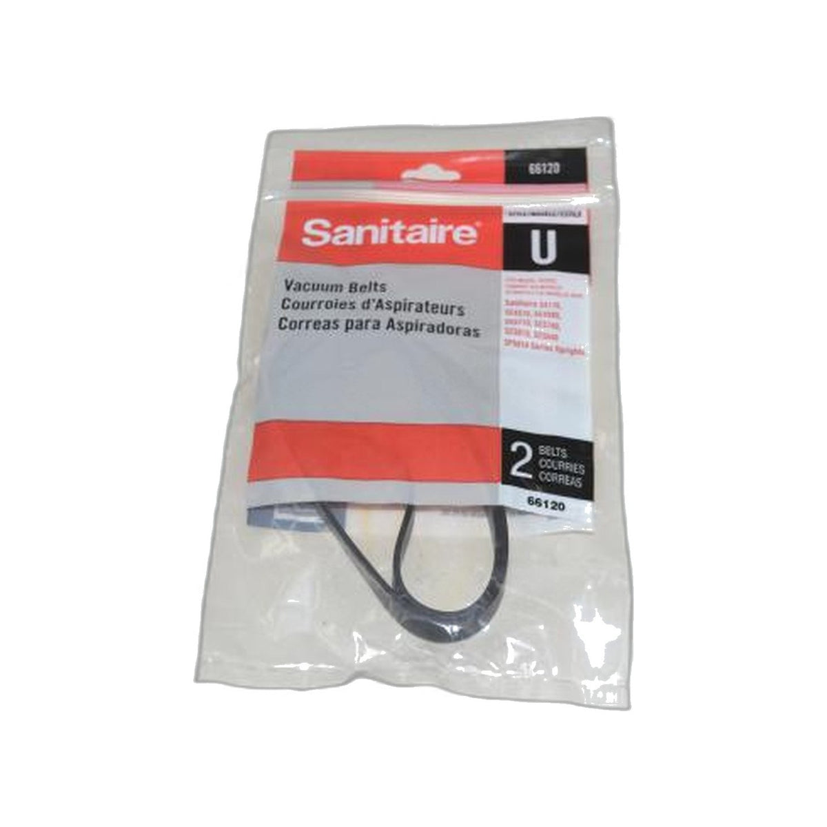 Eureka/Sanitaire Style U Flat Belt - 2 Pack