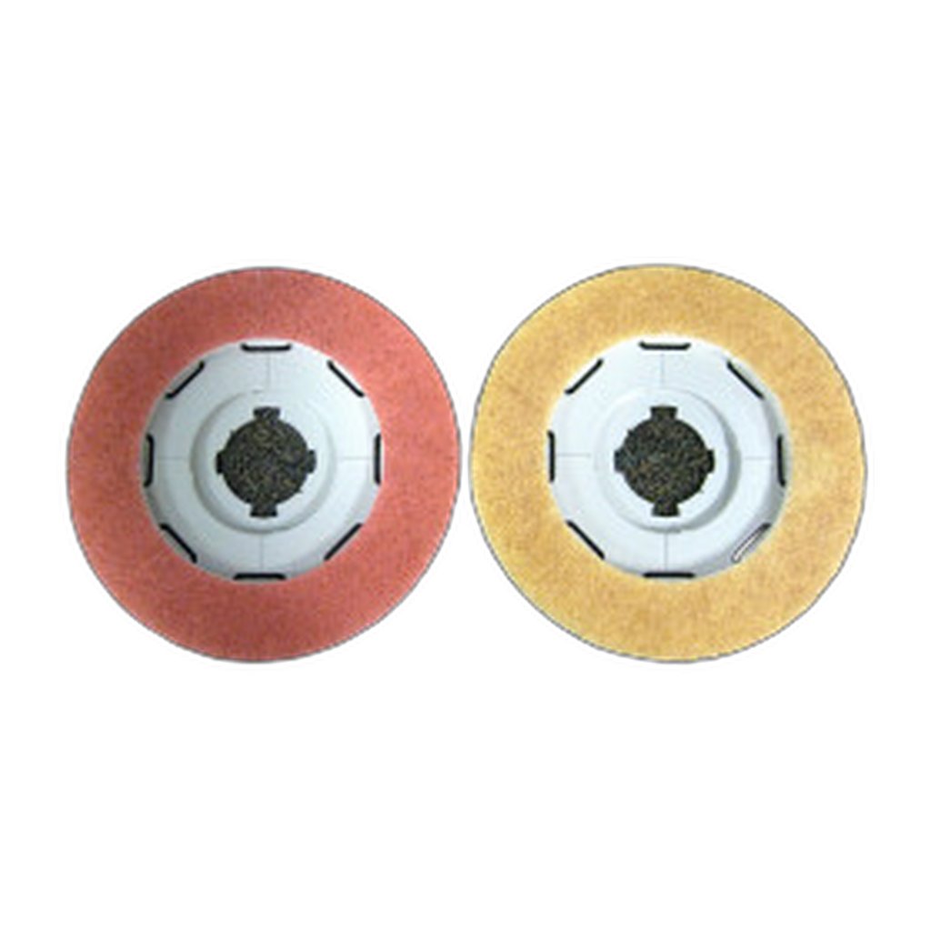 SEBO DISCO Polishing Pads - Red Preparation and Yellow Gloss, 2 Pack