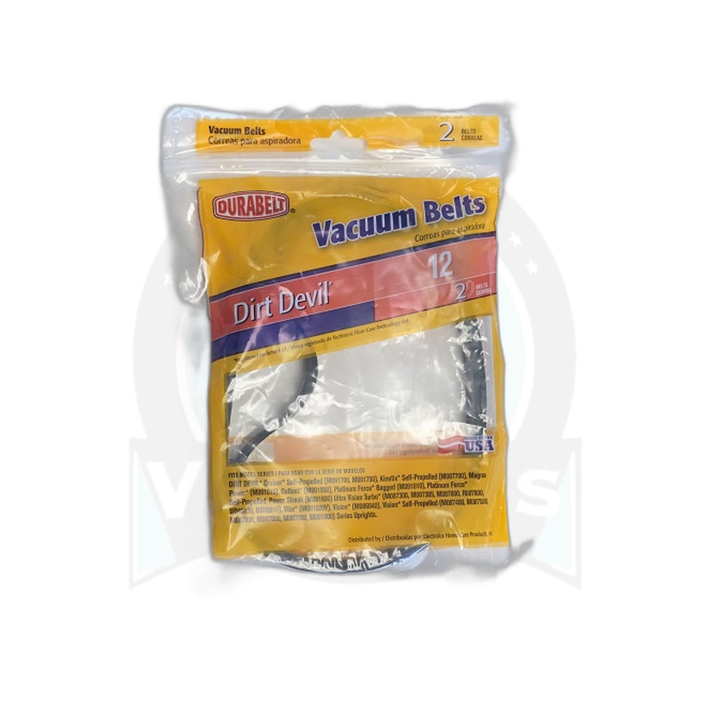 Dirt Devil Style 12 Vacuum Belt, 2-Pack (Replaces 1LC0011600)