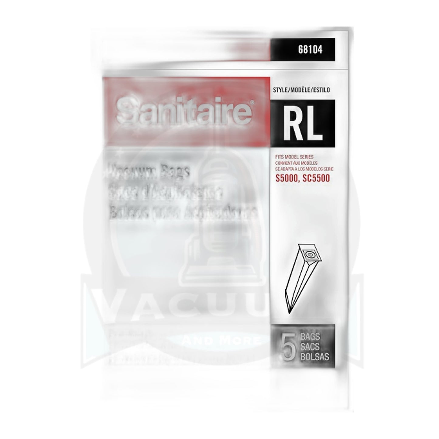 Eureka / Sanitaire Type RL Bags for SC5500A EON Upright, 5-Pack