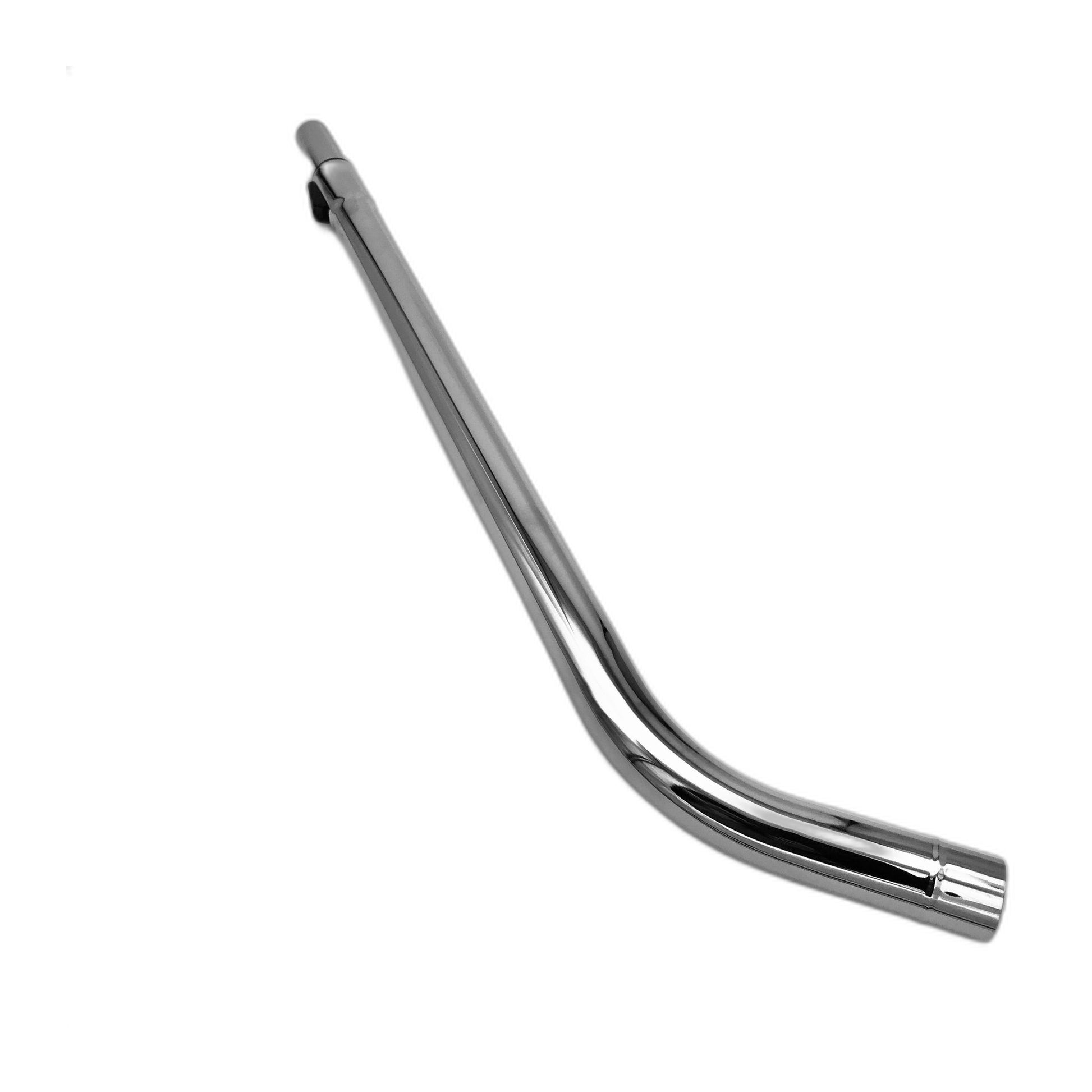 Telescoping Chrome Steel Vacuum Wand, Single Bend