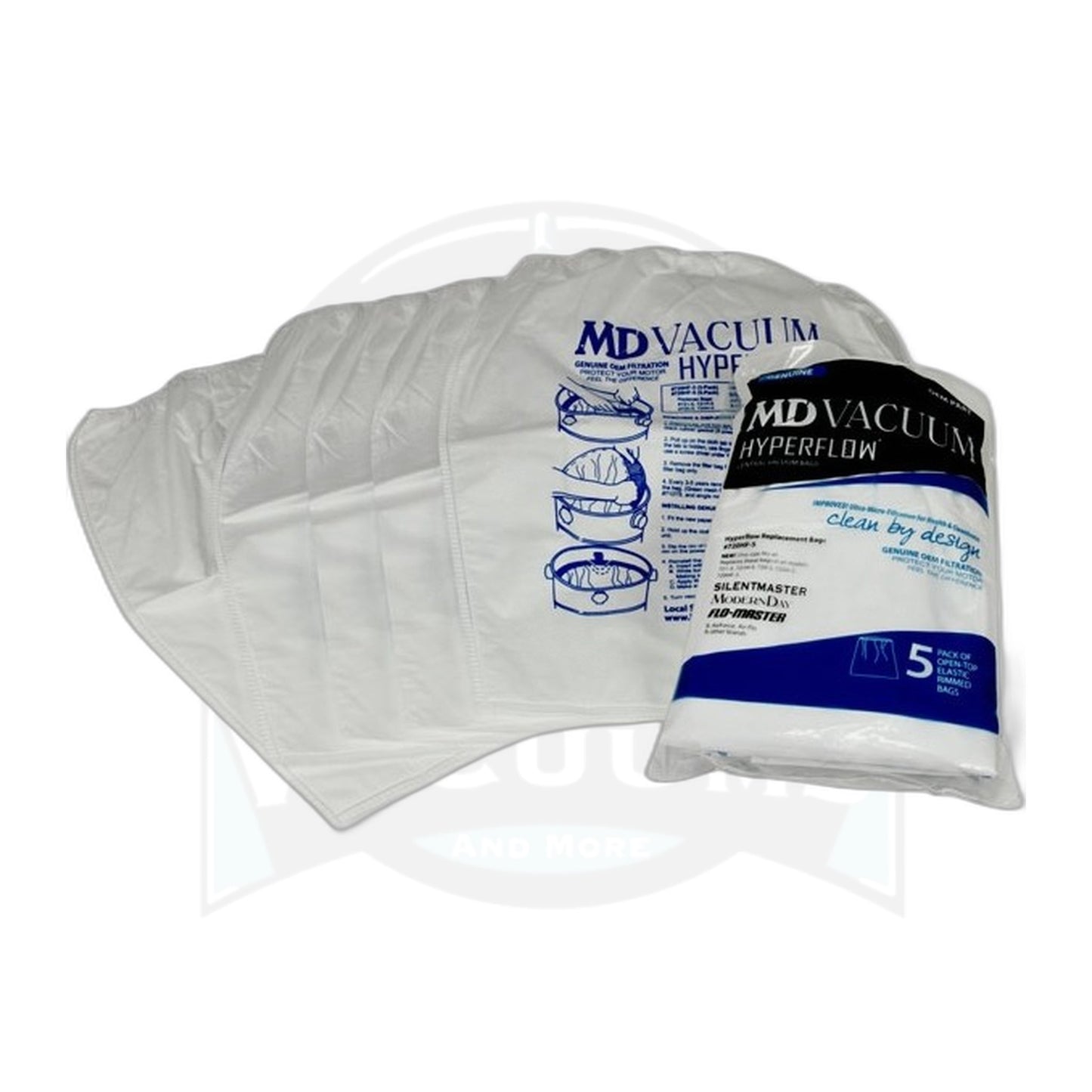 MD / HAH HyperFlow Open-Top Central Vacuum Bags 5-Pack