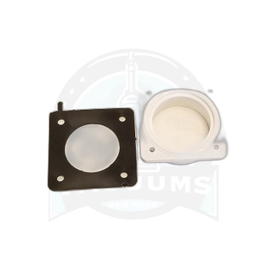 Vaculine Flanged Spigot with Gasket, White - Central Vacuum (150/Case)