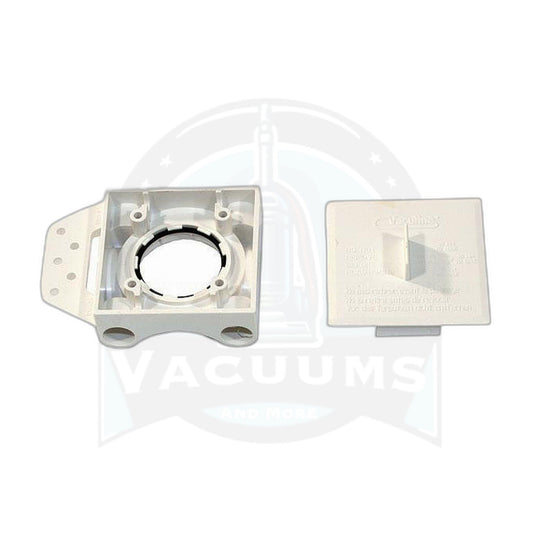 Vaculine ES Inlet Valve Mounting Plate with Plaster Guard, White