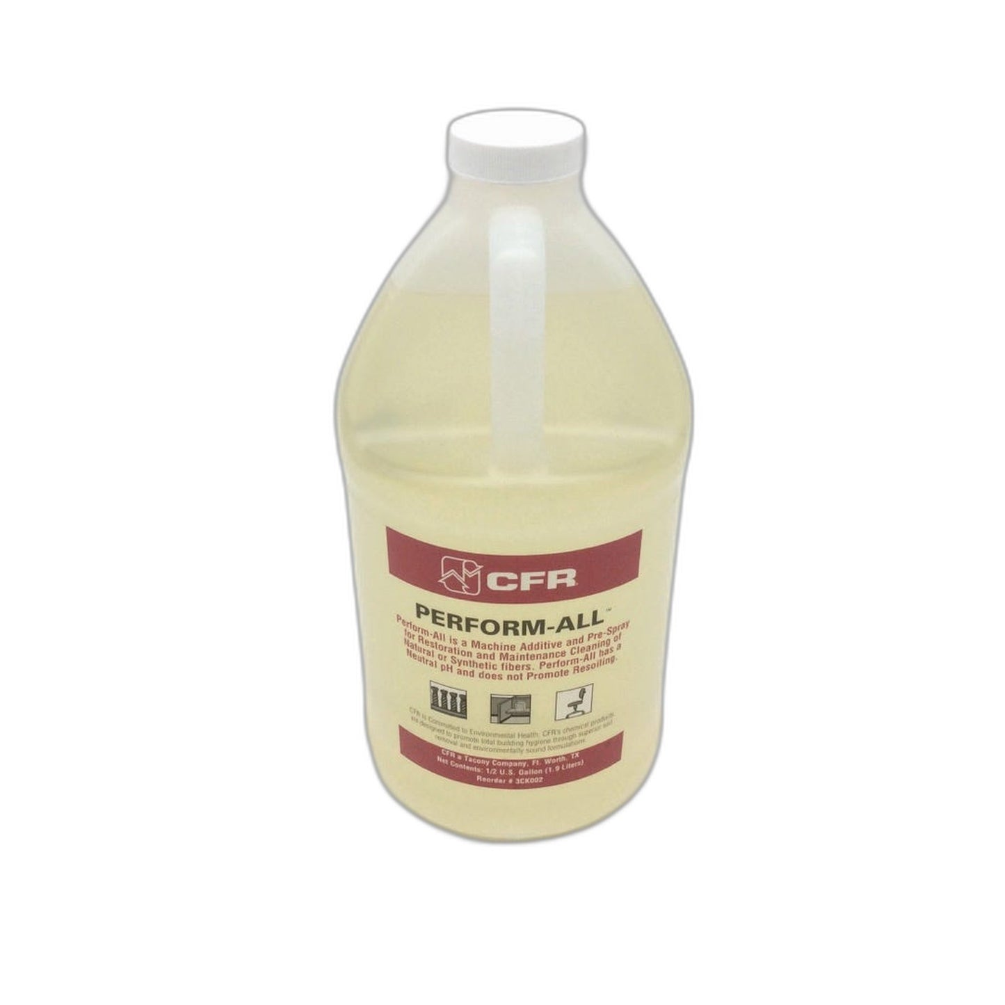 Perform-All CFR Low Foam Carpet Cleaning Solution, Case of Four Half Gallons