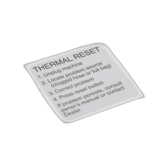Riccar Thermal Reset Label, Flexcon No. 22830