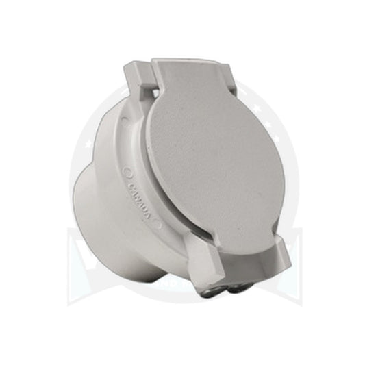 Vaculine Utility Inlet Valve with Low-Volt Pin Jacks, White