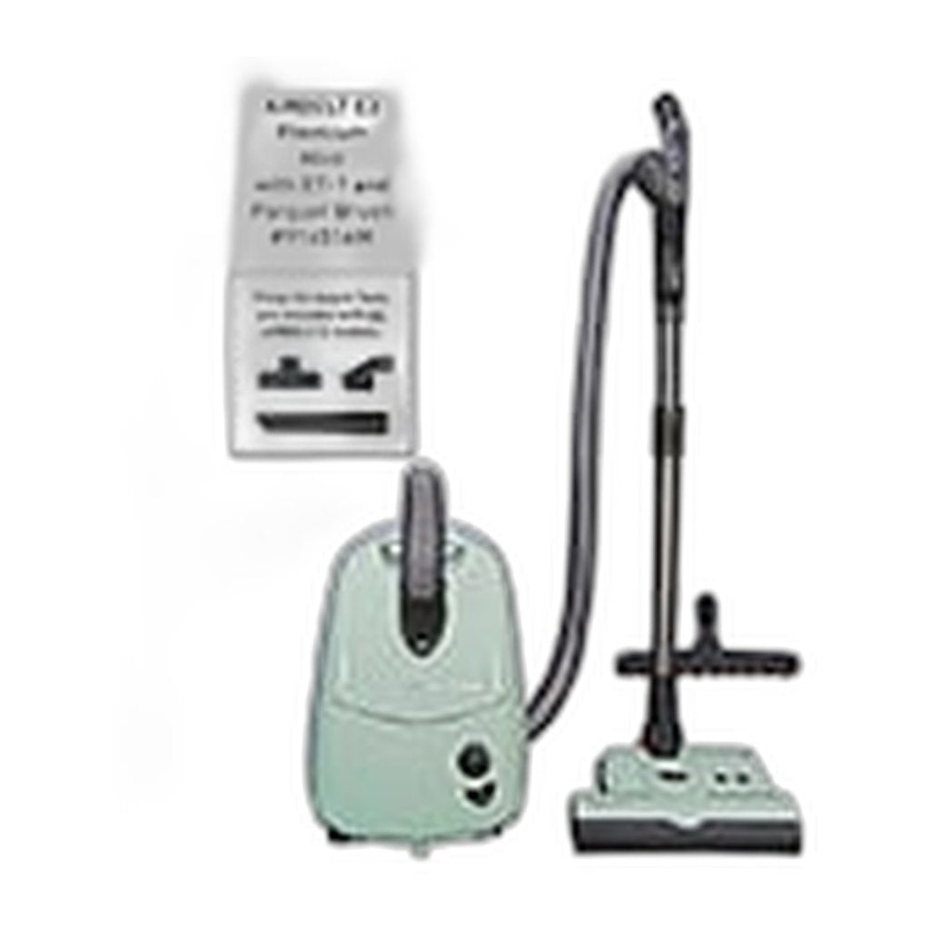 SEBO AIRBELT E3 Premium Canister Vacuum with ET-1 Power Head and Parquet Brush (Mint)