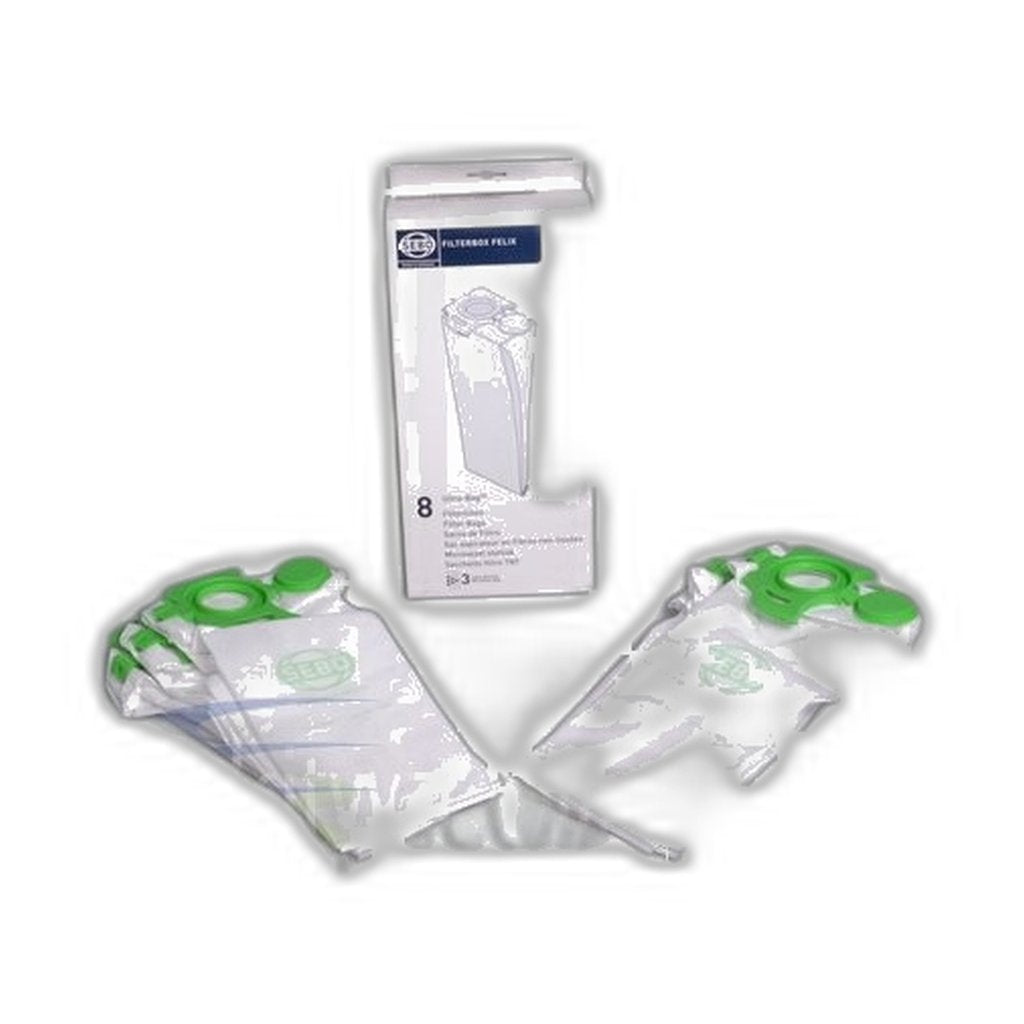 SEBO Original Cloth Filter Bags for FELIX and DART - 8 Pack