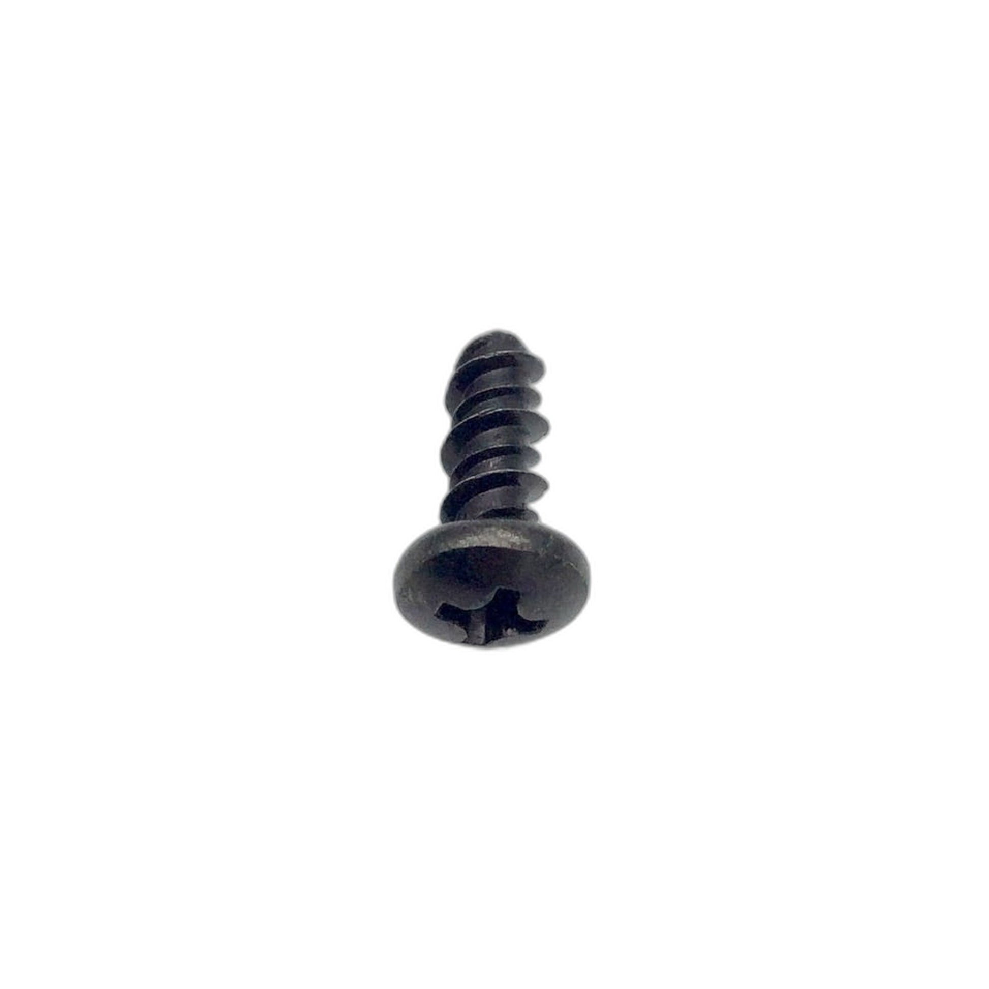 Black Serrated Pan Head Hi-Lo Screw, No. 8 x 7/16 in.