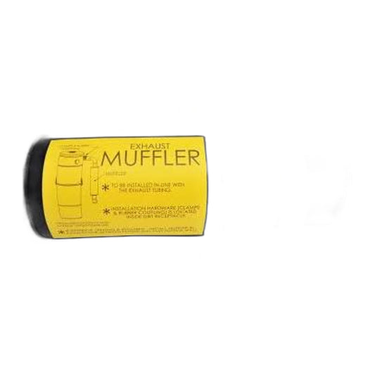 Universal Deluxe Exhaust Muffler, 12" x 4-1/2" Black Vacuum Silencer