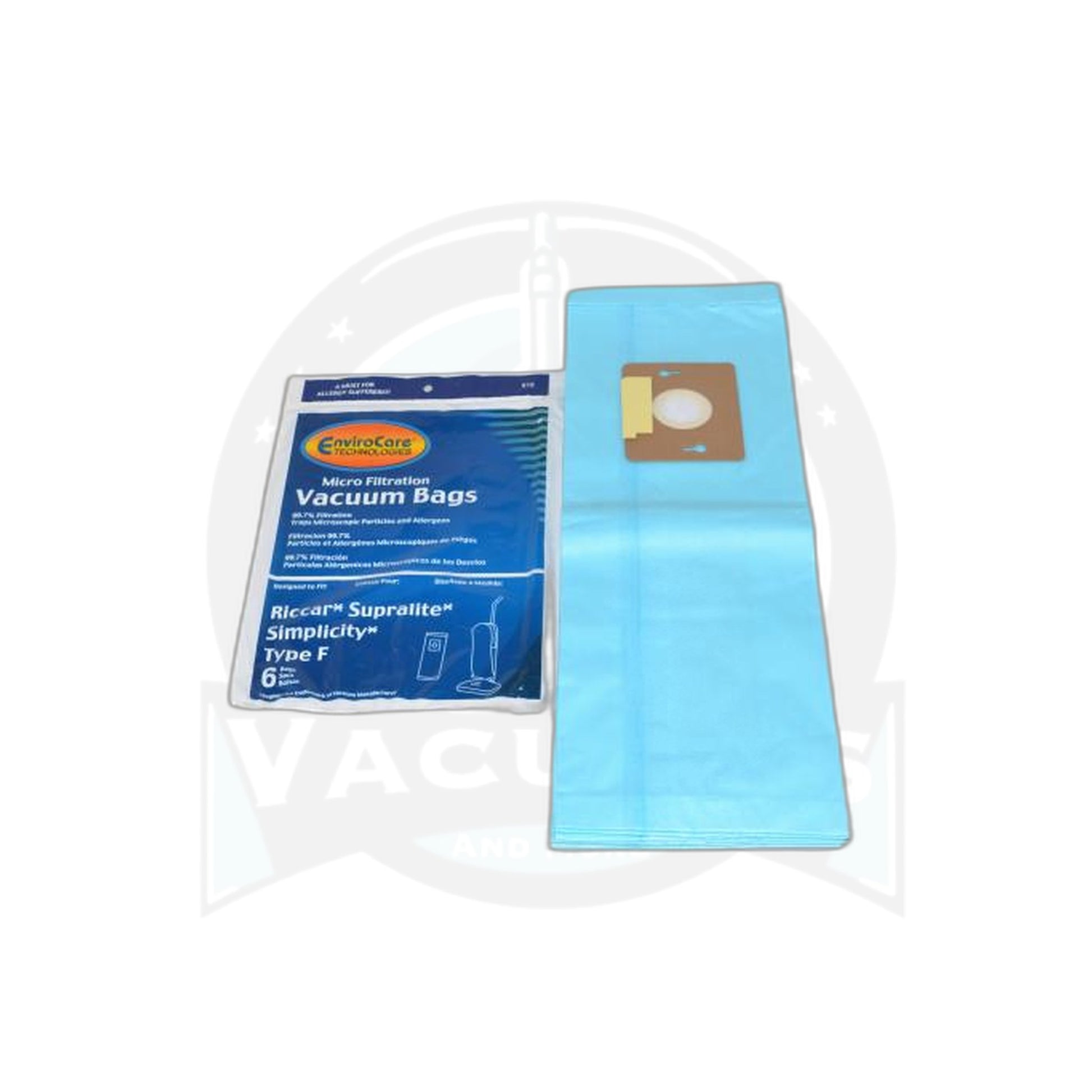Simplicity/Riccar Type F Allergen Paper Bags - Supralight/Freedom, 6 Pack - Simplicity