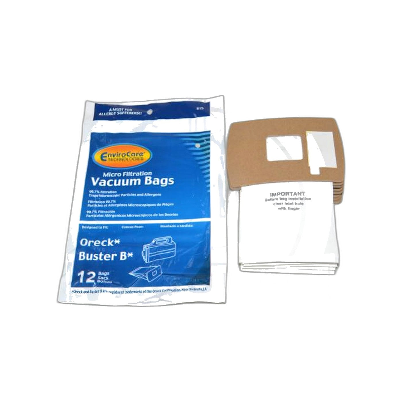 Oreck Buster B / GE C Series Micro Filtration Paper Bags - 12 Pack