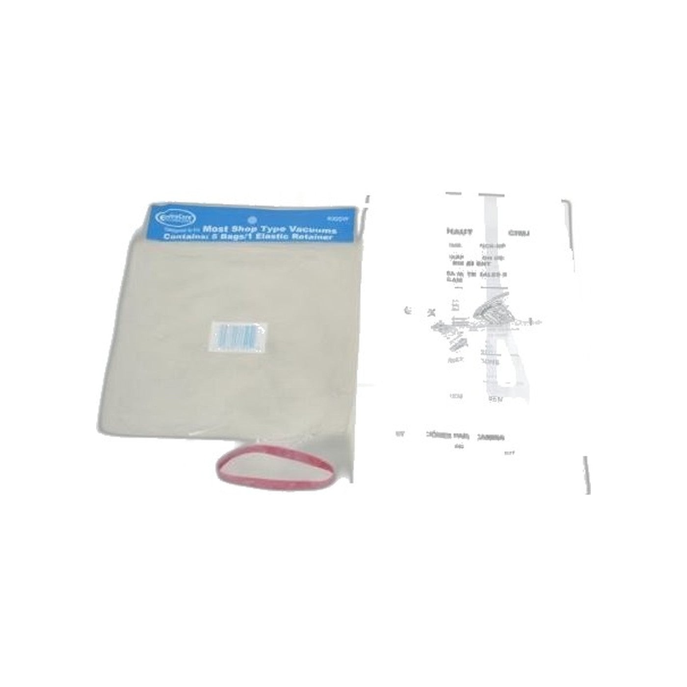 EnviroCare Shop Vacuum Paper Bags - 5 Pack with Rubber Band
