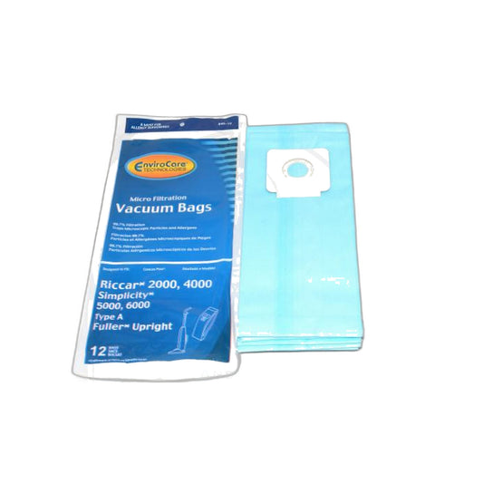 Clean Max Type A Paper Bags - Fits Carpet Pro CPU-1, CPU-2 Series - 12 Pack