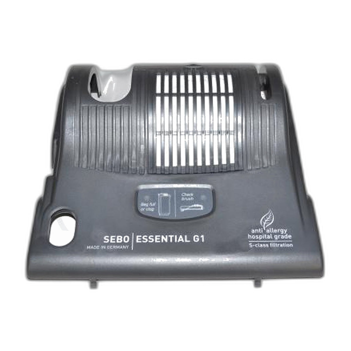 SEBO Power Head Cover for ESSENTIAL G1 — Gray Black, Complete