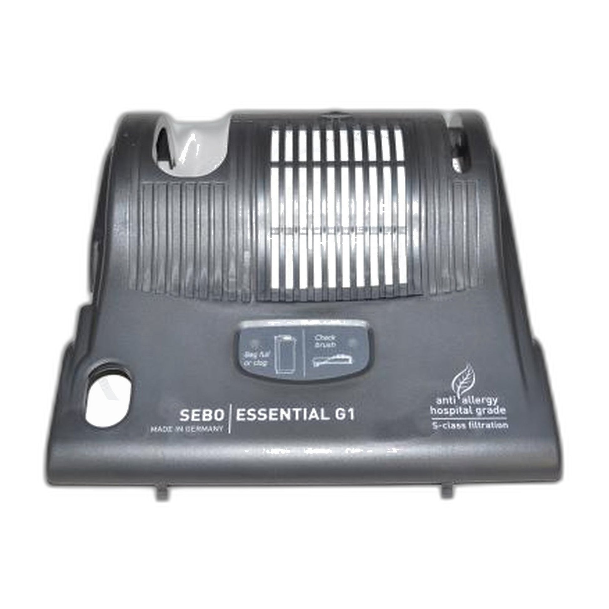 SEBO Power Head Cover for ESSENTIAL G1 — Gray Black, Complete