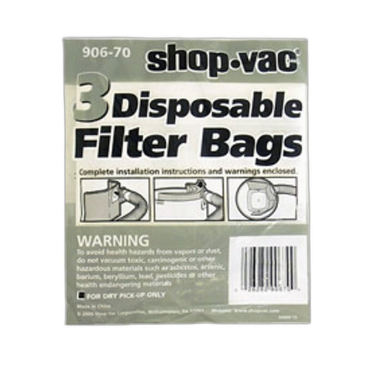 Shop-Vac AllAround Original Paper Filter Bags, 3-Pack