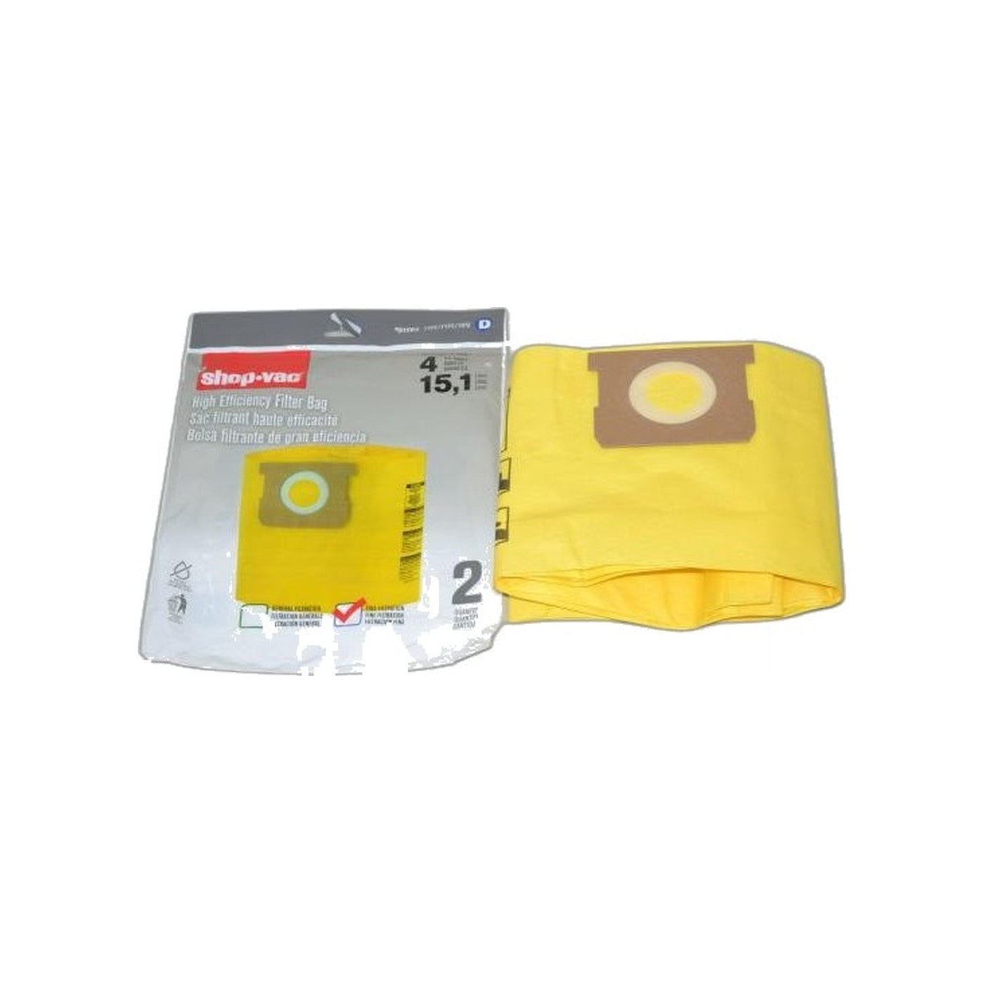 Type D Wet/Dry Paper Bags - Shop-Vac, 4-Gallon, 2-Pack