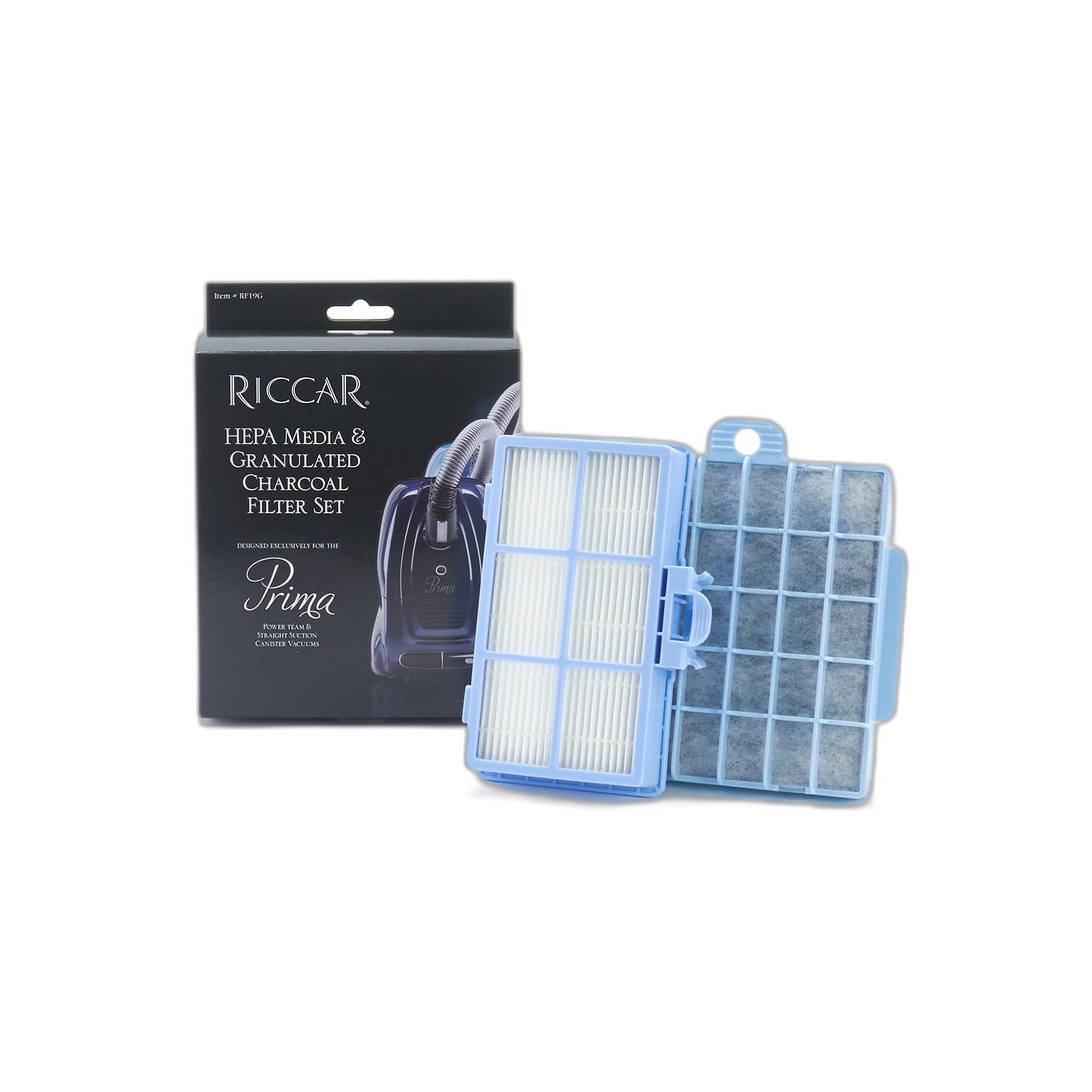 Riccar Premium HEPA and Granulated Charcoal Filter Set for Prima Canisters