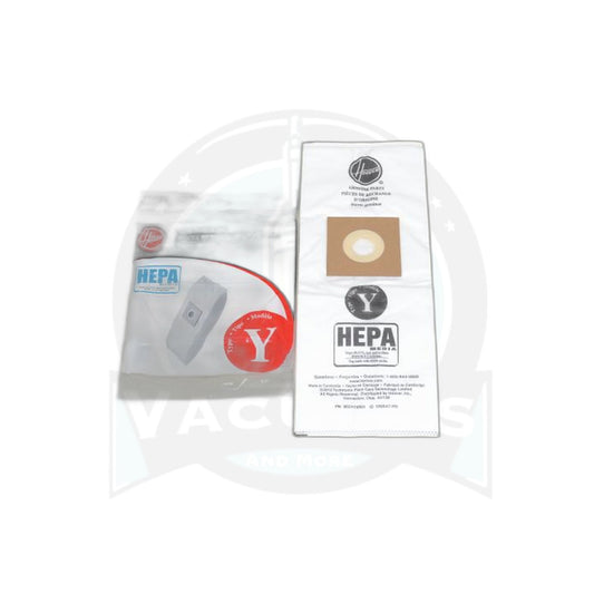 Hoover Y HEPA Paper Bags - 2 Pack - Pleated Windtunnel & T2 Series - Hoover