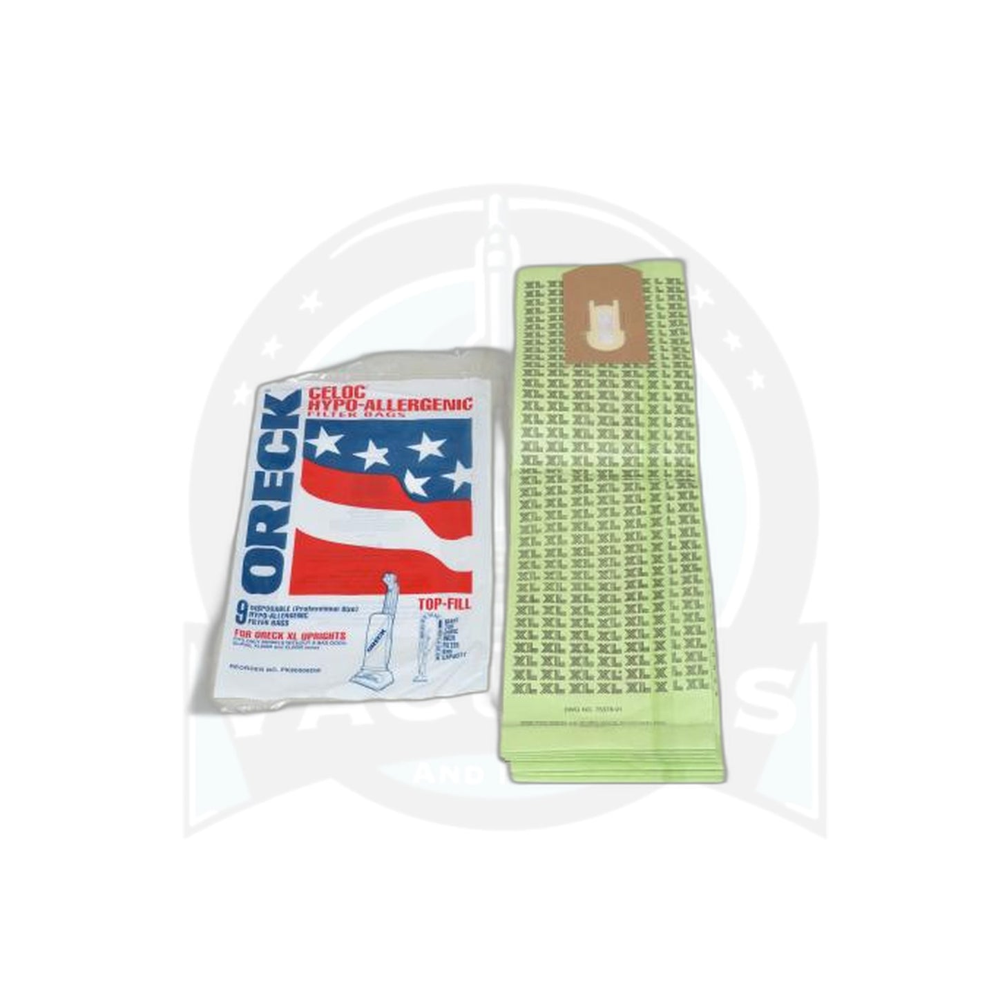 Oreck Non-Docking Upright Green Hypo Paper Bags 9-Pack