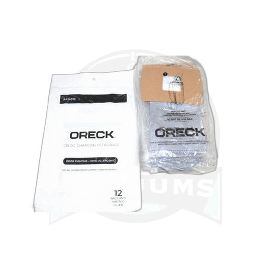 Oreck Buster B Odor-Fighting Charcoal Bags 12-Pack with Motor Filter