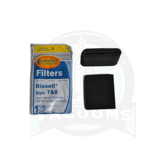 Bissell Foam Upright Filter - 7/8, 2 Pack - Upper Tank Filter & Pre Motor Filter Set - Bissell