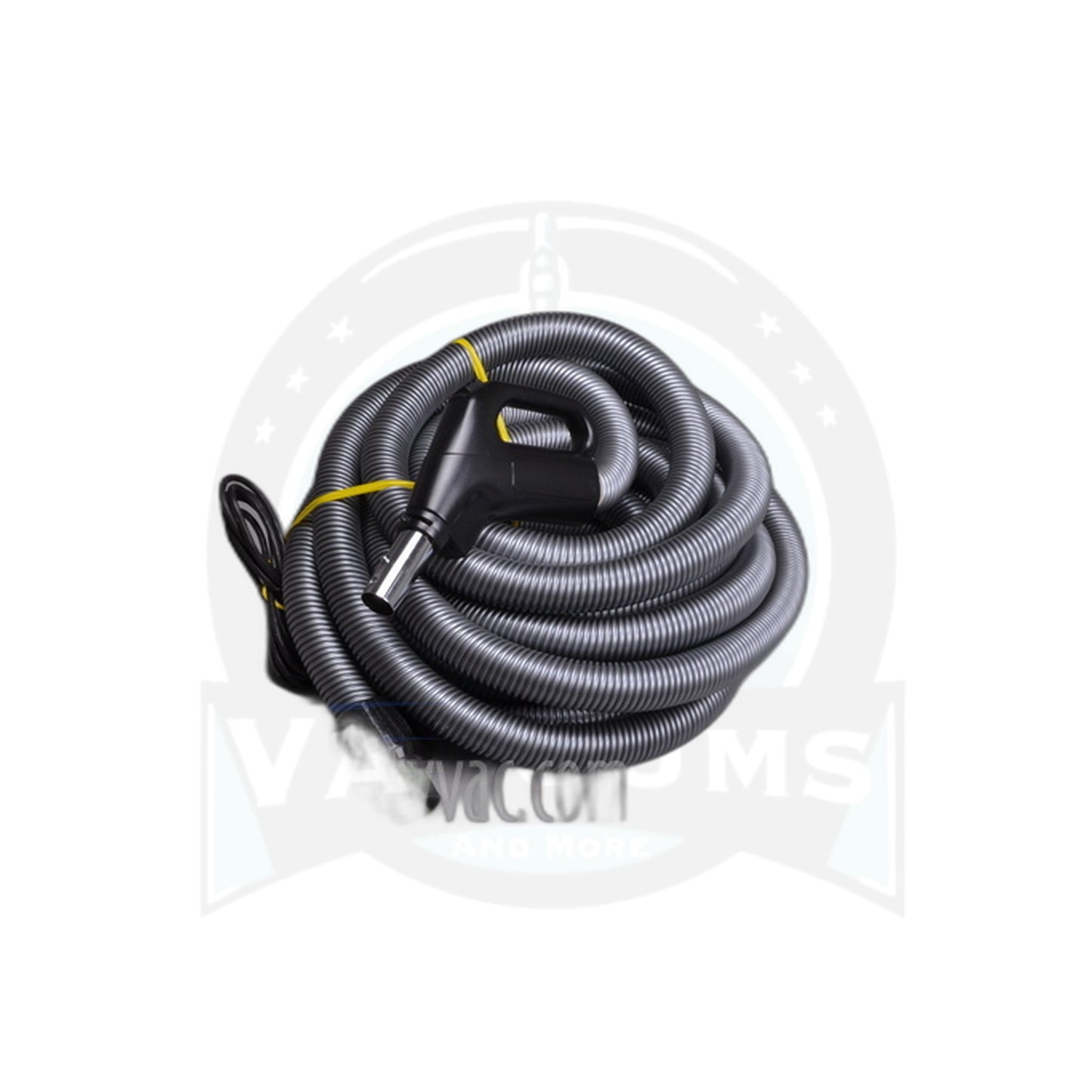 Central Vacuum 35' Electric Hose - Gas Pump Handle, Pigtail, Black - Wessel Werk