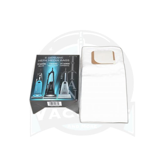 Titan HEPA Vacuum Bags - T3000, T3200, T4000 Series, 6-Pack - Titan